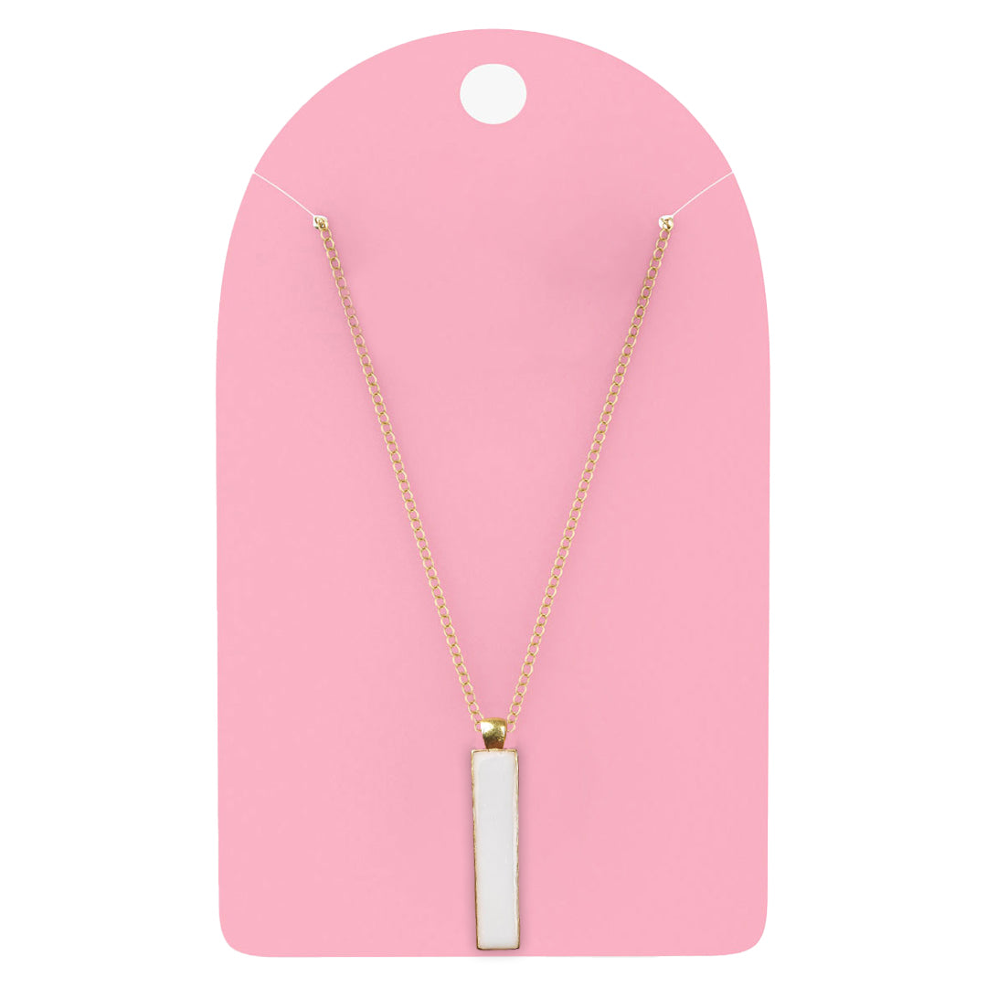 Golden Long Sleek Posh Pendant with Breastmilk Jewelry Kit