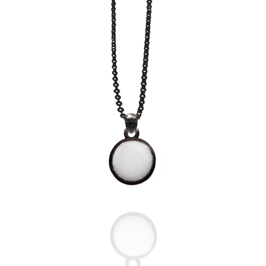 Black Mini Round Shape Pendant with Breastmilk Jewelry DIY Kit