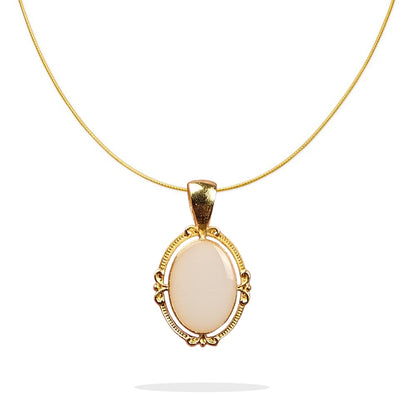 Golden Oval Royal Pendant With Breastmilk Jewelry Kit
