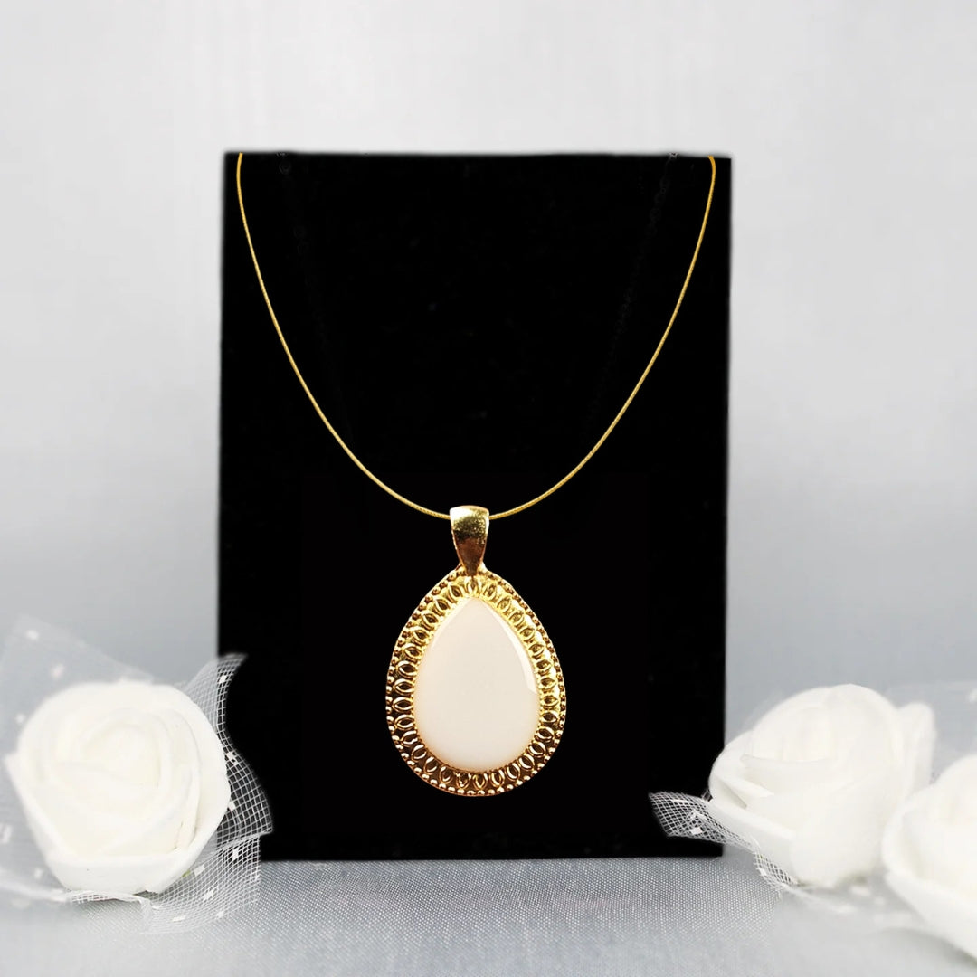 Golden Water Drop Royal Pendant with breastmilk Jewelry kit