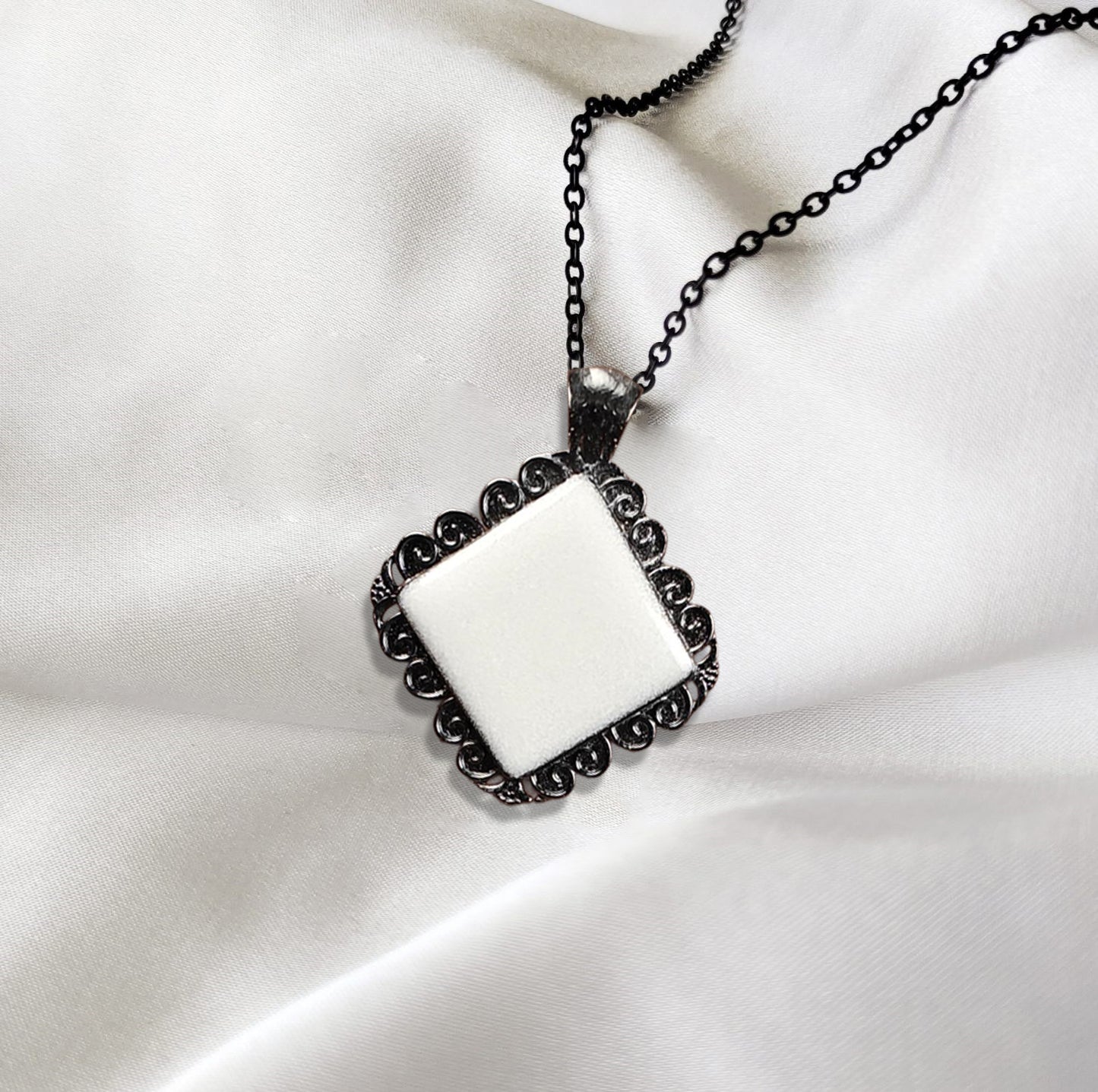 Black Broad Designer Kite Pendant with Breastmilk Jewelry DIY Kit