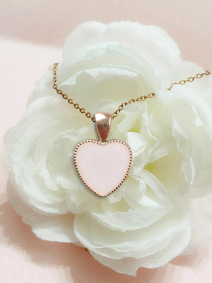 Rosegold Heart Royal Pendant with Breastmilk Jewelry Kit