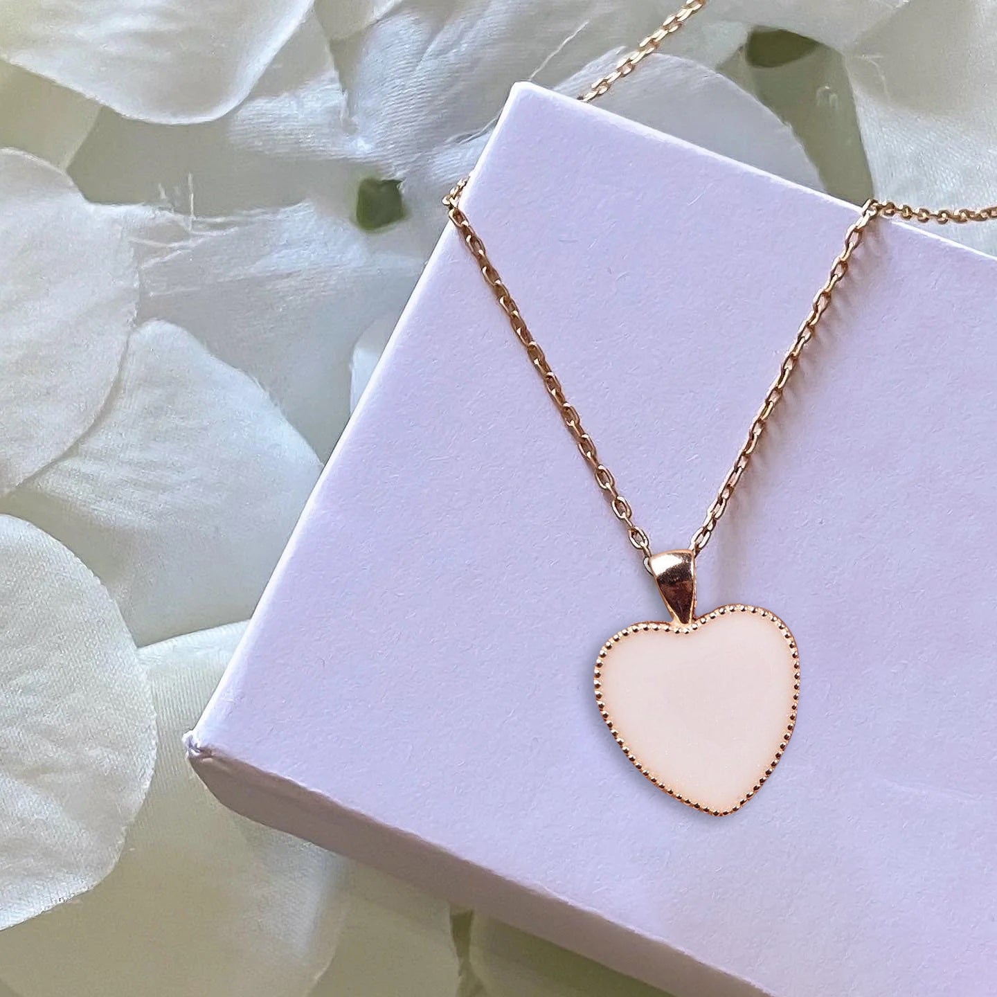 Rosegold Heart Royal Pendant with Breastmilk Jewelry Kit