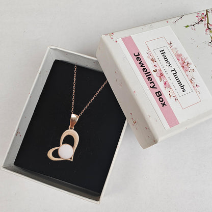 Rosegold Melting Heart Pendant with Breastmilk Jewelry Kit