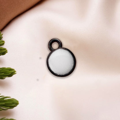 Black Mini Round Shape Pendant with Breastmilk Jewelry DIY Kit
