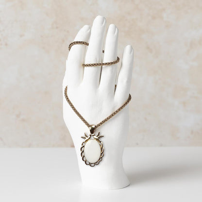 Vintage Oval Bird Pendant with Breastmilk Jewelry Kit