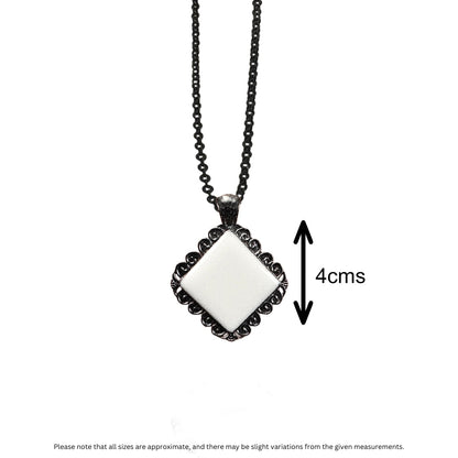 Black Broad Designer Kite Pendant with Breastmilk Jewelry DIY Kit