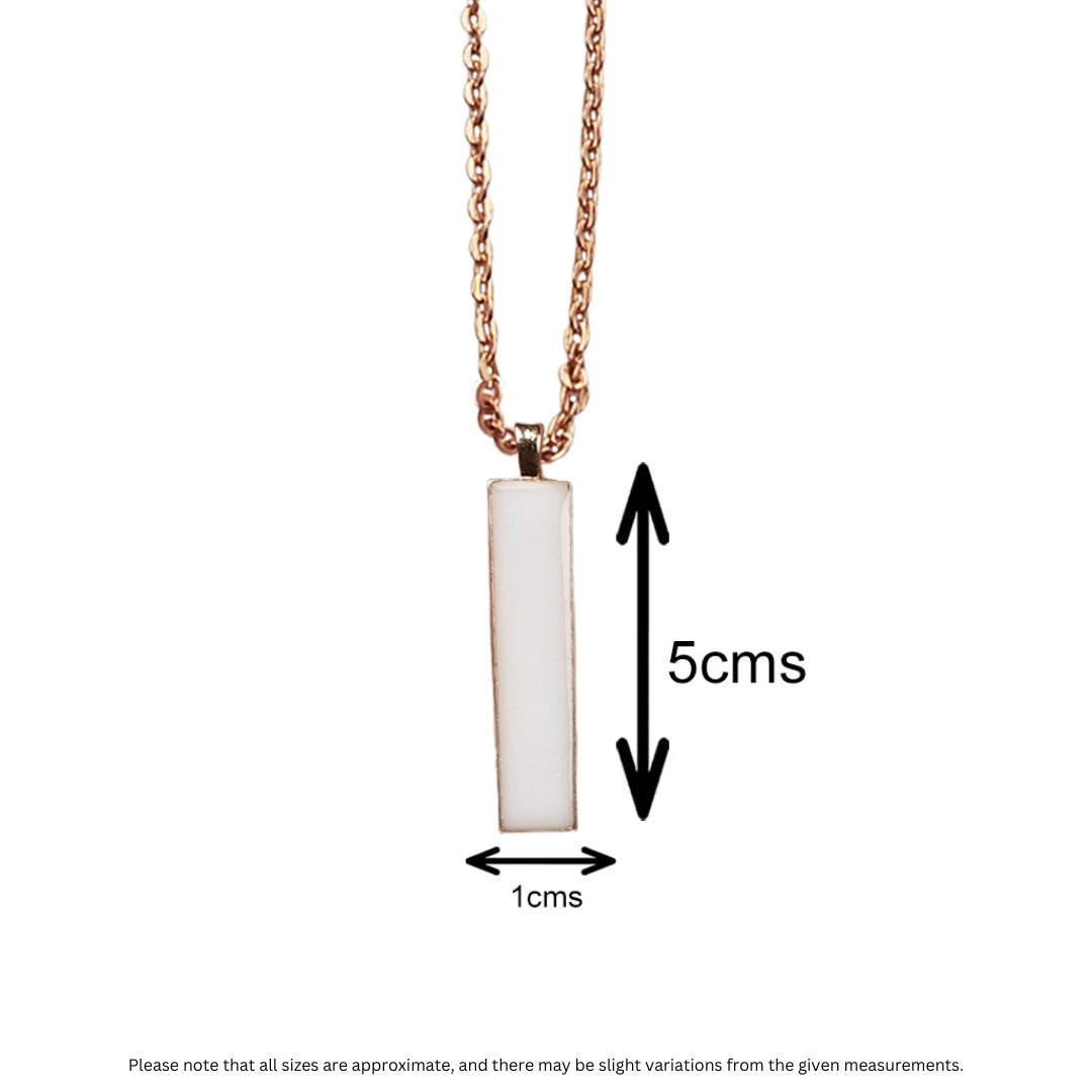 Rosegold Sleek Long Posh Pendant with Breastmilk Jewelry Kit
