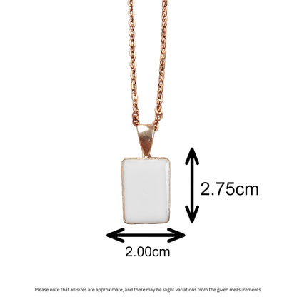 Rosegold Posh Rectangle Pendant with Breastmilk Jewelry Kit