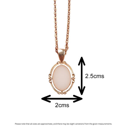 Rosegold Oval Royal Pendant with Breastmilk Jewelry Kit