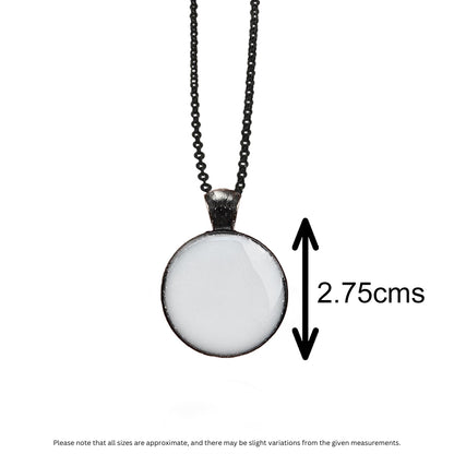 Black Posh Round Pendant with Breastmilk Jewelry DIY Kit